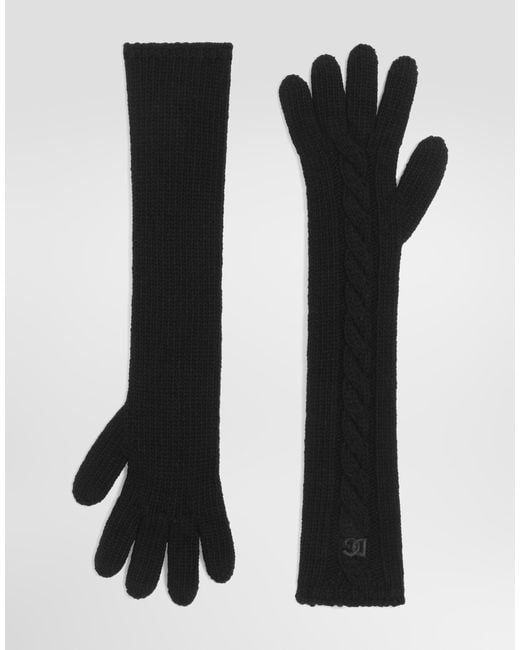 Dolce & Gabbana Black Strickhandschuhe