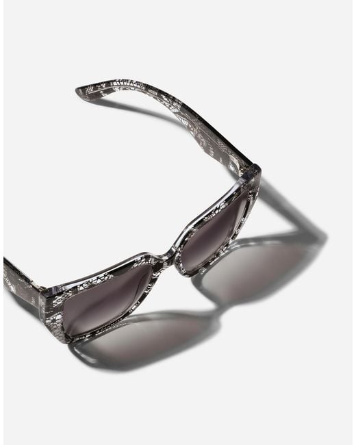 Dolce & Gabbana Gray Dg Crossed Sunglasses