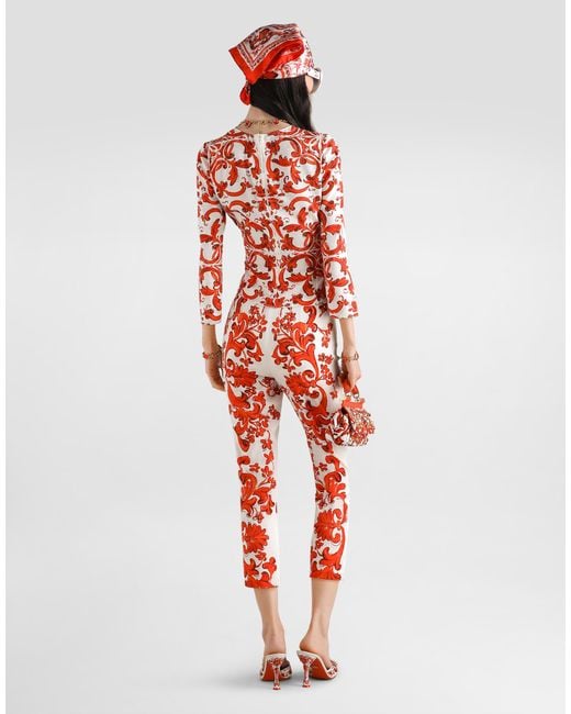 Dolce & Gabbana Red Leggings