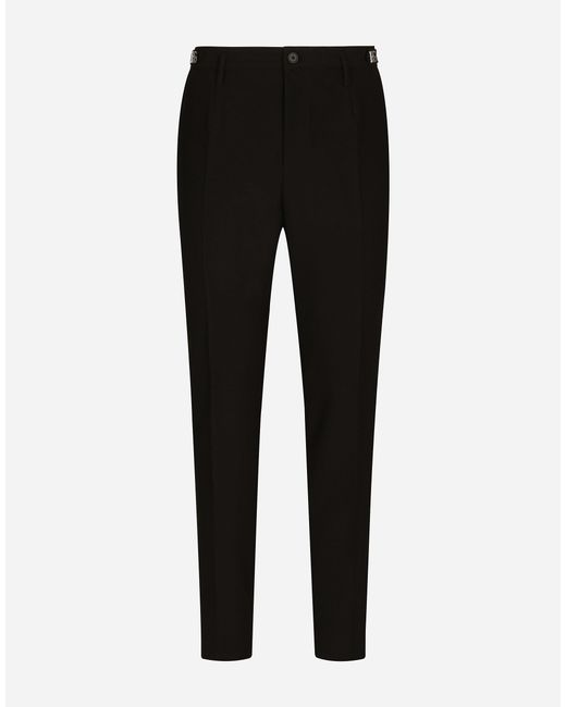 メンズ Dolce & Gabbana パンツ テクニカルファブリック Dgメタルロゴ Black