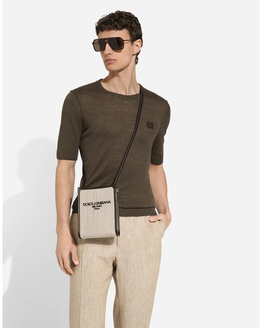Dolce & Gabbana Natural Small Canvas Shopper for men