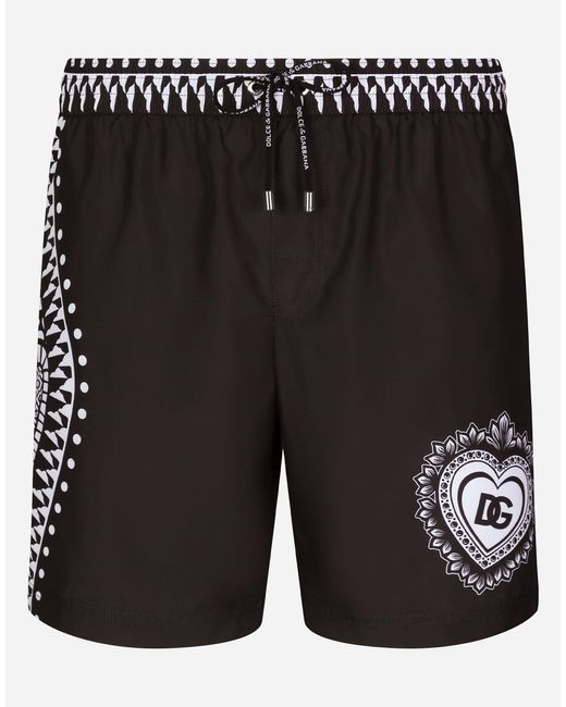 Dolce & Gabbana Synthetic Swim Trunk in Black for Men Mens Clothing Beachwear Swim trunks and swim shorts 
