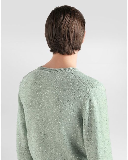 Dolce & Gabbana Green Pull Girocollo M/L for men