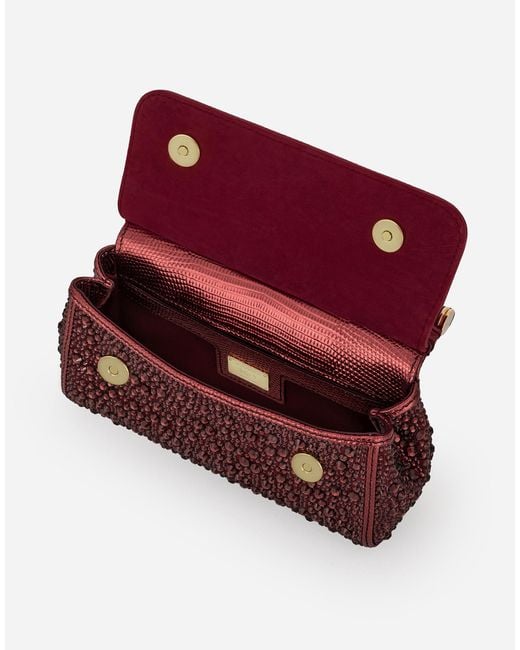 Dolce & Gabbana Red Henkeltasche Sicily Klein