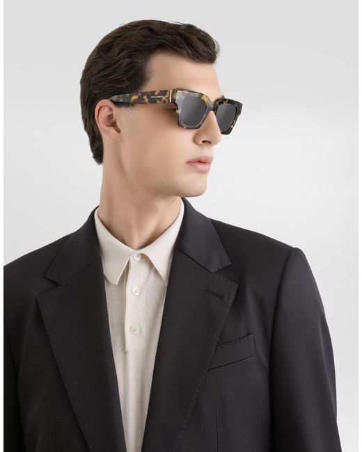 Dolce & Gabbana Blue Single-Breasted Taormina Wool Canvas Jacket for men
