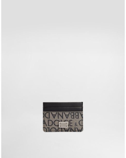 メンズ Dolce & Gabbana カードホルダー ジャカード White