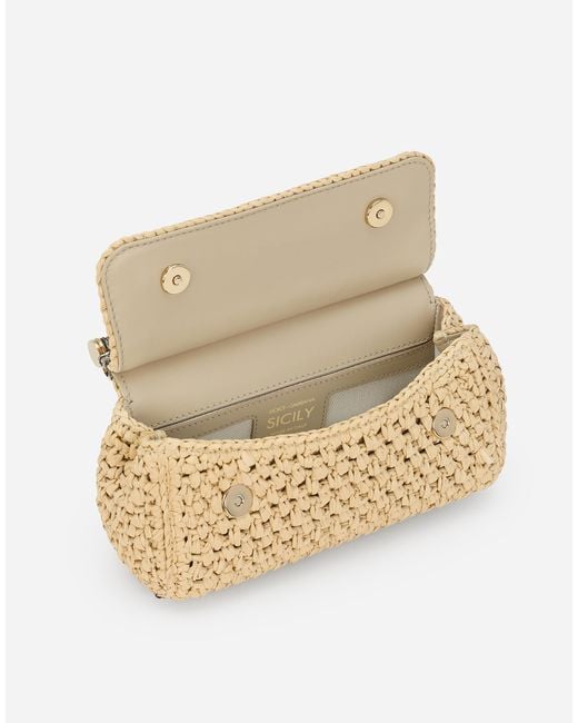 Dolce & Gabbana Natural Small Sicily Handbag
