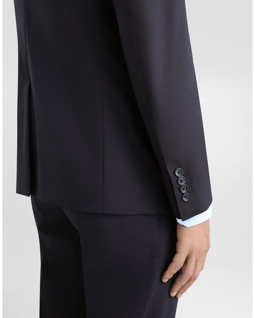 Dolce & Gabbana Black Stretch Wool Martini-Fit Suit for men