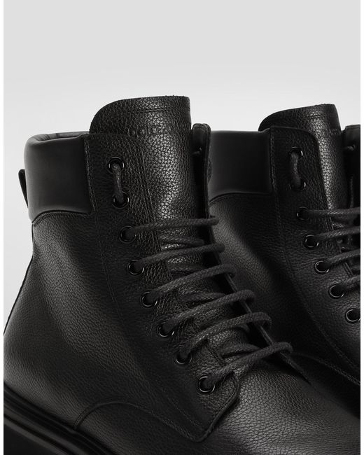 Botín En Piel De Becerro Dolce & Gabbana de hombre de color Black