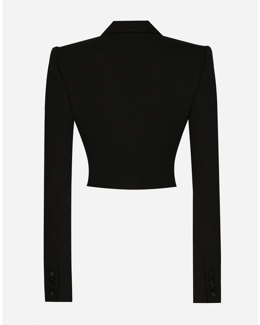 Dolce & Gabbana Black Double-Breasted Wool Tuxedo Jacket