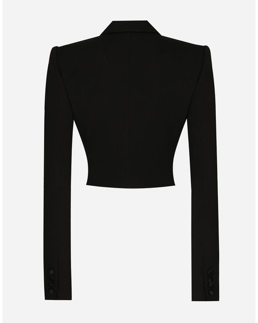 Dolce & Gabbana Black Double-Breasted Wool Tuxedo Jacket