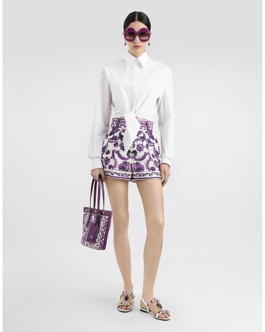 Dolce & Gabbana White Stretch Poplin Shirt
