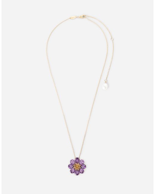 Dolce & Gabbana White Spring Necklace 18-Carat And Amethysts