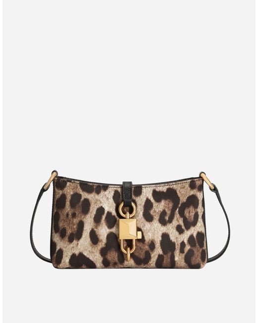 Dolce & Gabbana Multicolor Leopard- Lock Shoulder Bag