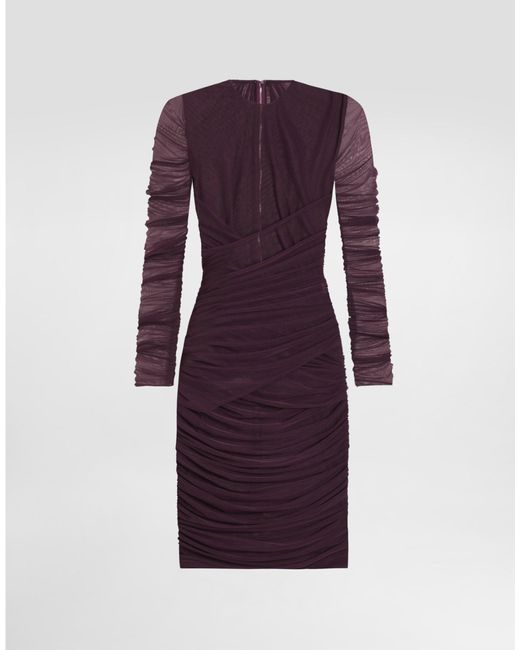 Dolce & Gabbana ライトチュール ショートドレス Purple