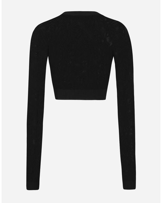 Dolce & Gabbana Black Round-Neck Knitwear