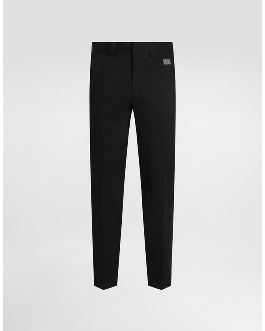 メンズ Dolce & Gabbana テーラード コットン パンツ Black