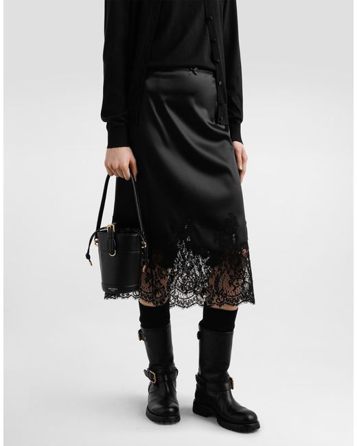 Dolce & Gabbana White Bucket Bag Capri Aus Canvas Und Leder