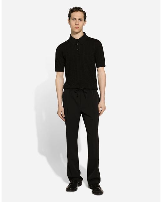 Dolce & Gabbana Black Polo M/C for men