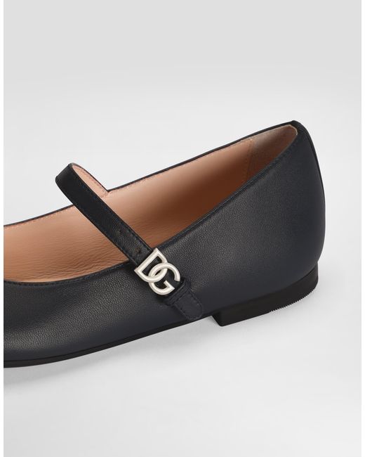 Dolce & Gabbana White Nappa Leather Ballet Flats