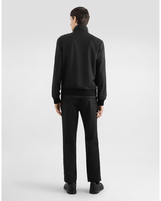 Dolce & Gabbana Black Wool Canvas Jacket for men