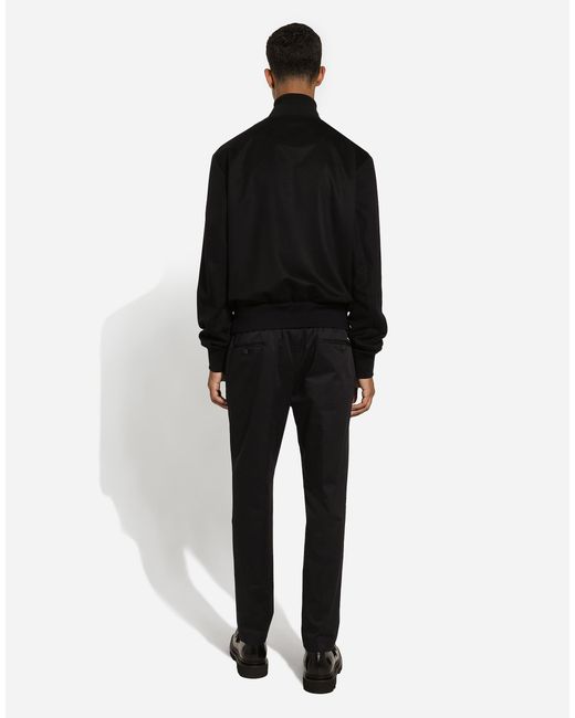 Dolce & Gabbana Black Cashmere Bomber Jacket for men