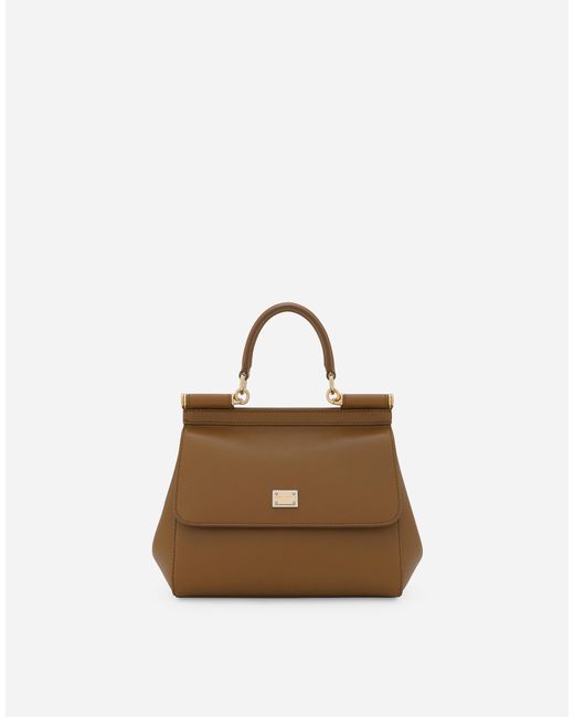 Dolce & Gabbana Natural Medium Sicily Handbag