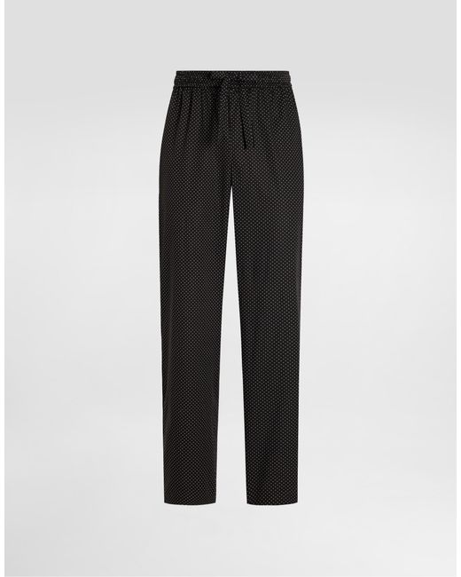 Dolce & Gabbana Black Micro-Designed Joggers for men