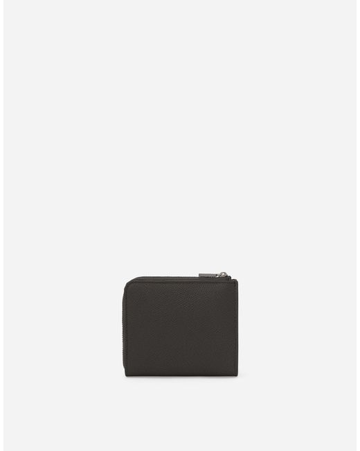 Dolce & Gabbana White Dauphine Calfskin Card Holder for men