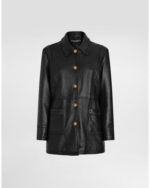 Dolce & Gabbana Black Vintage Lambskin Jacket