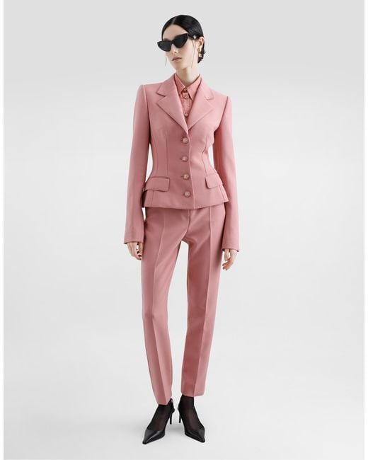 Dolce & Gabbana Pink Dolce Single-Breasted Jacket