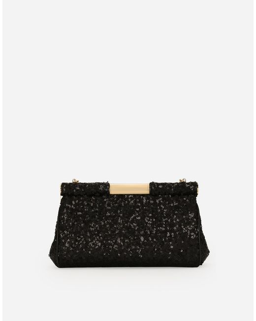 Dolce & Gabbana Black Schultertasche Marlene Mittelgroß