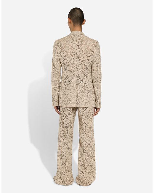 Pantalón De Encaje Cordonetto Dolce & Gabbana de hombre de color Natural