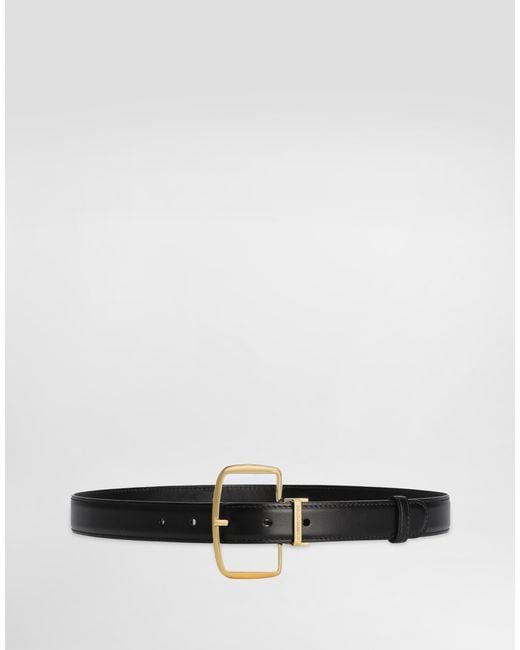 Dolce & Gabbana Smooth Calfskin Belt White