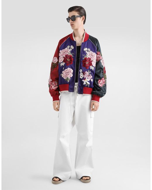 メンズ Dolce & Gabbana サテン ジャケット Red