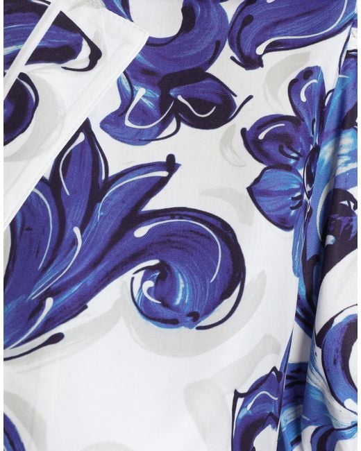 Dolce & Gabbana Blue Dg Exclusive Majolica- Poplin Shirt