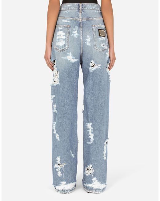 Dolce \u0026 Gabbana Denim Jeans With Ripped 