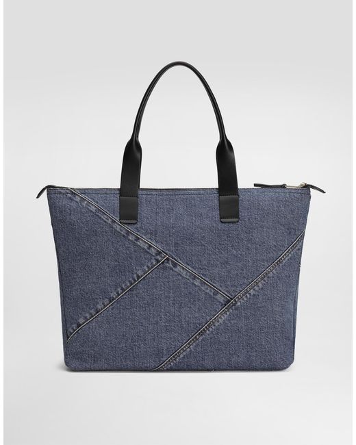 Shopping Bag Media di Dolce & Gabbana in Blue da Uomo