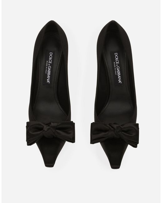 Dolce & Gabbana リボン ディテール サテン パンプス Black