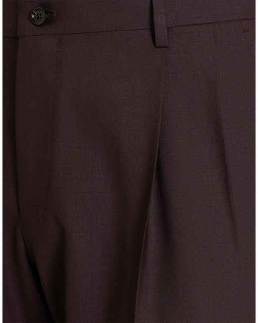 Dolce & Gabbana Multicolor Virgin Wool Trousers for men