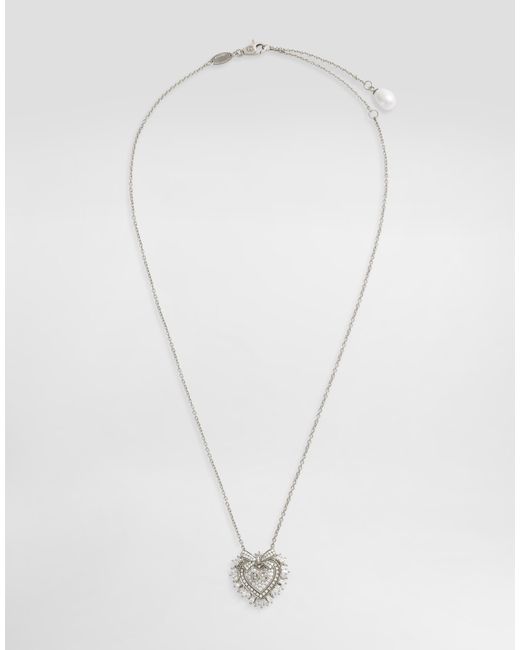 Dolce & Gabbana White Devotion Necklace 18-Carat And Diamonds