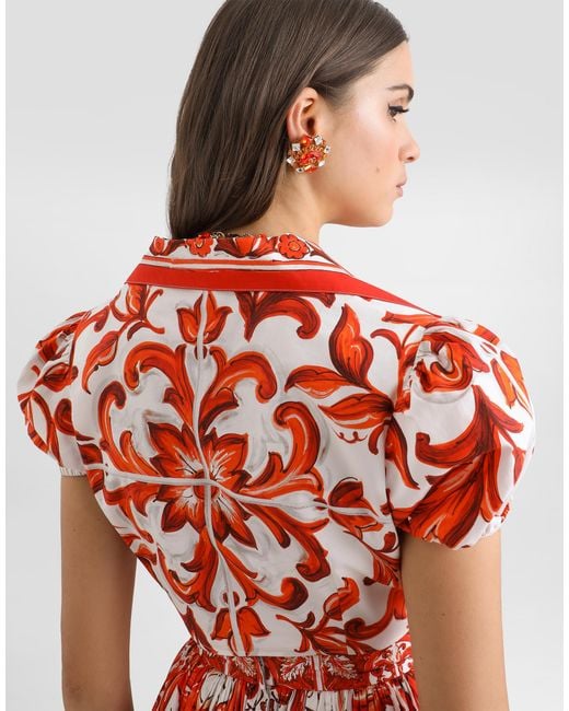 Dolce & Gabbana Red Camicia