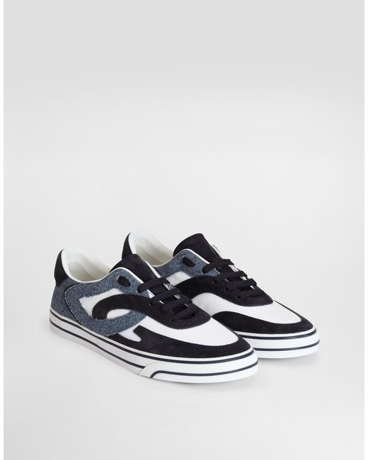 Dolce & Gabbana Blue Dg Sailing Canvas Sneakers for men
