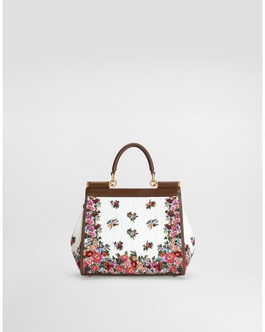 Dolce & Gabbana Pink Sicily Medium Embroidered Handbag