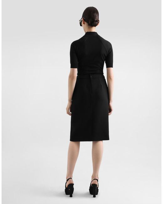 Dolce & Gabbana Black Viscose Polo-Shirt