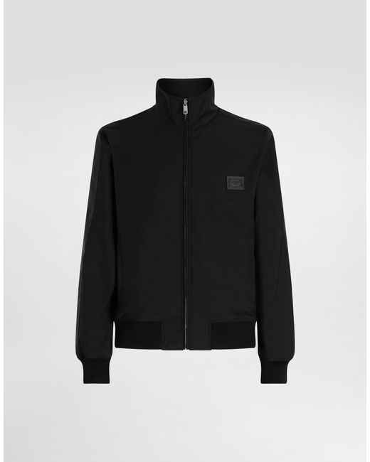 Dolce & Gabbana Black Wool Canvas Jacket for men