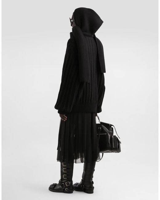 Dolce & Gabbana Black Virginwool Cardigan