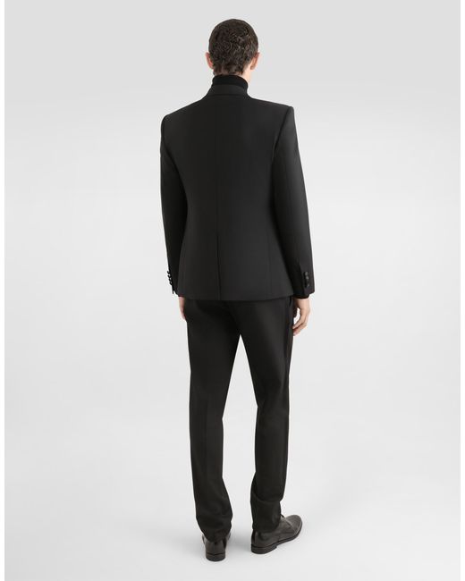 メンズ Dolce & Gabbana スリーピースタキシードスーツ シチリアフィット ストレッチウール Black