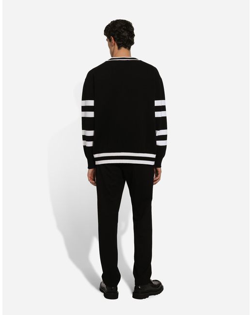 Dolce & Gabbana Black Jersey Jogging Pants for men