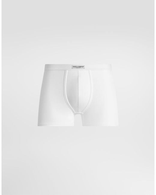 Dolce & Gabbana White Cotton Jersey Boxers for men